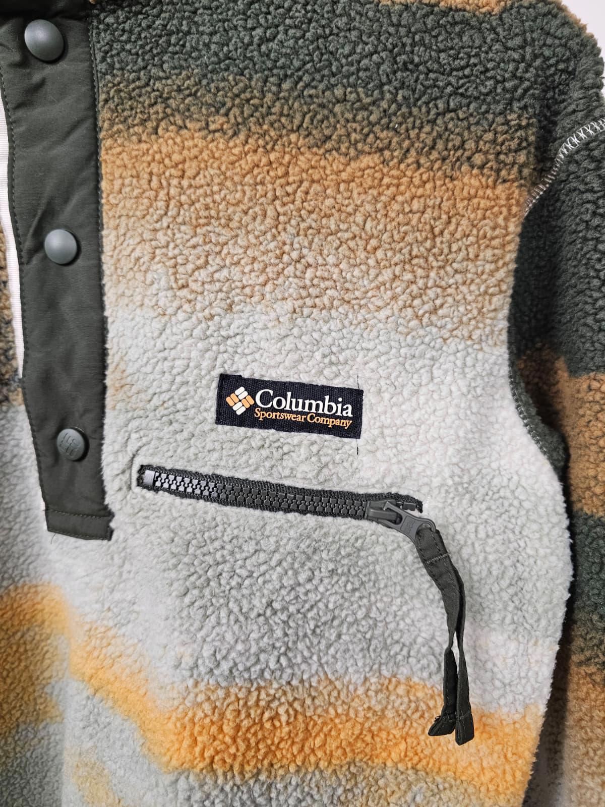 Columbia Pullover Snap Button Fleece Jumper - XS/Extra Small - Unisex