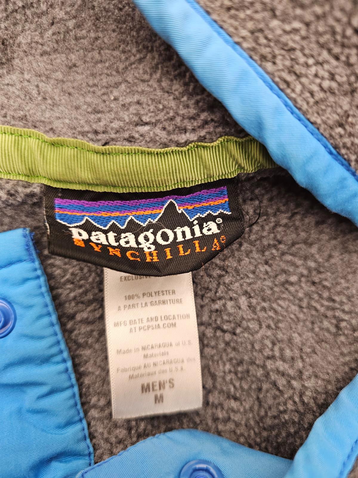 Patagonia Vintage Mens Pullover Snap Button Synchilla Fleece Jumper - M/Medium