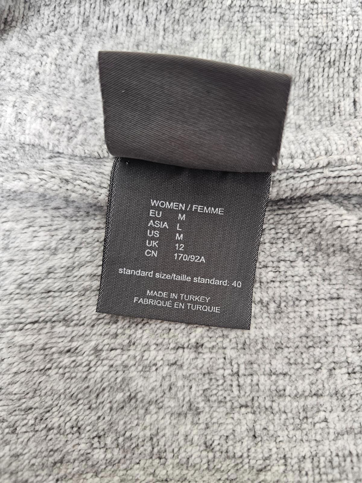 Jack Wolfskin Nanuk Womens Full Zip Knitted Style Fleece Jacket - UK 12 - Grey M