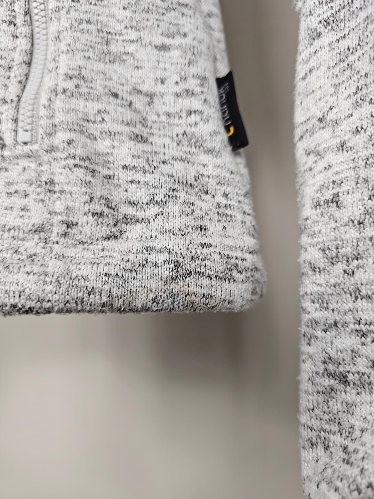 Jack Wolfskin Nanuk Womens Full Zip Knitted Style Fleece Jacket - UK 12 - Grey M