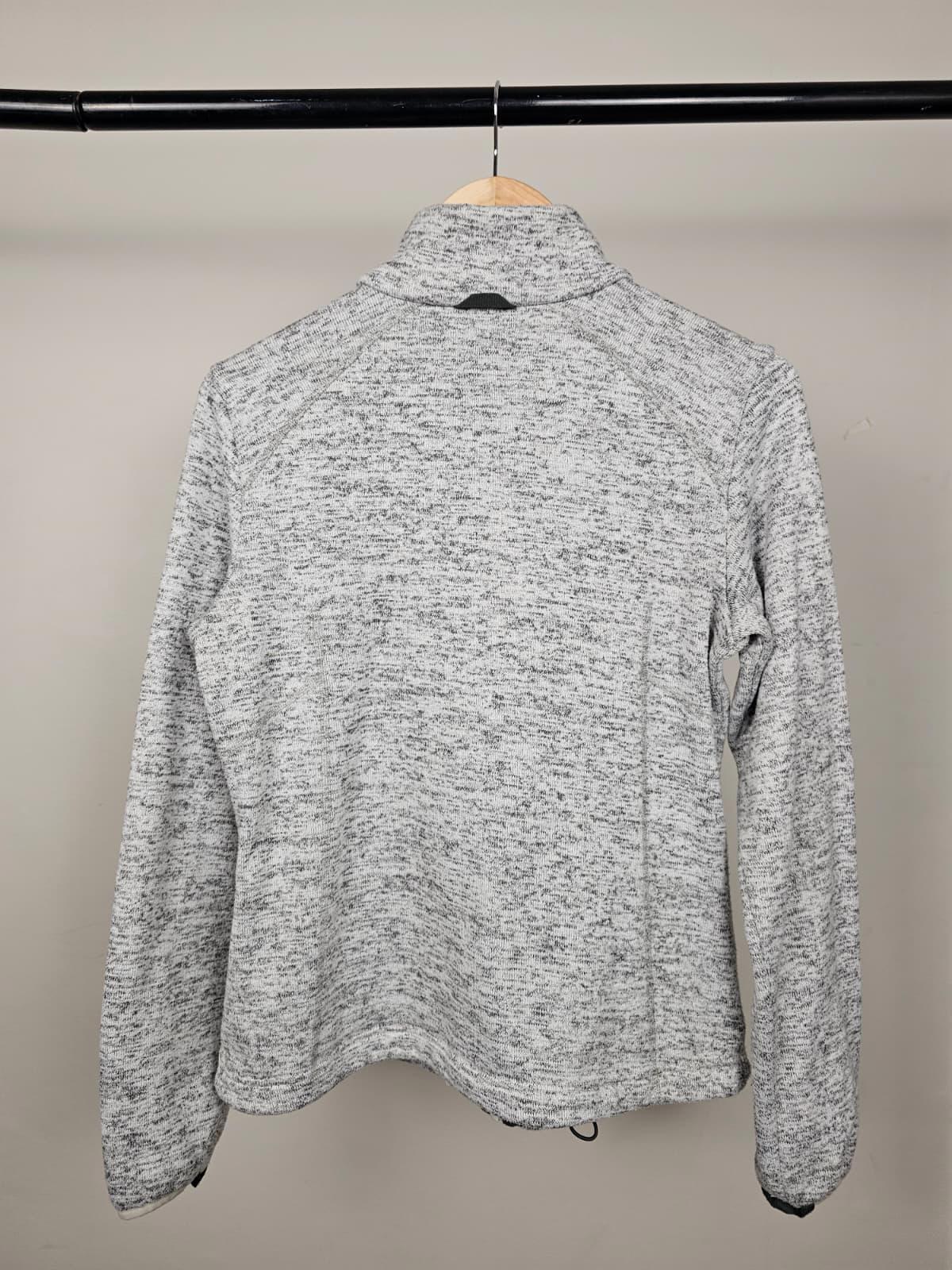 Jack Wolfskin Nanuk Womens Full Zip Knitted Style Fleece Jacket - UK 12 - Grey M