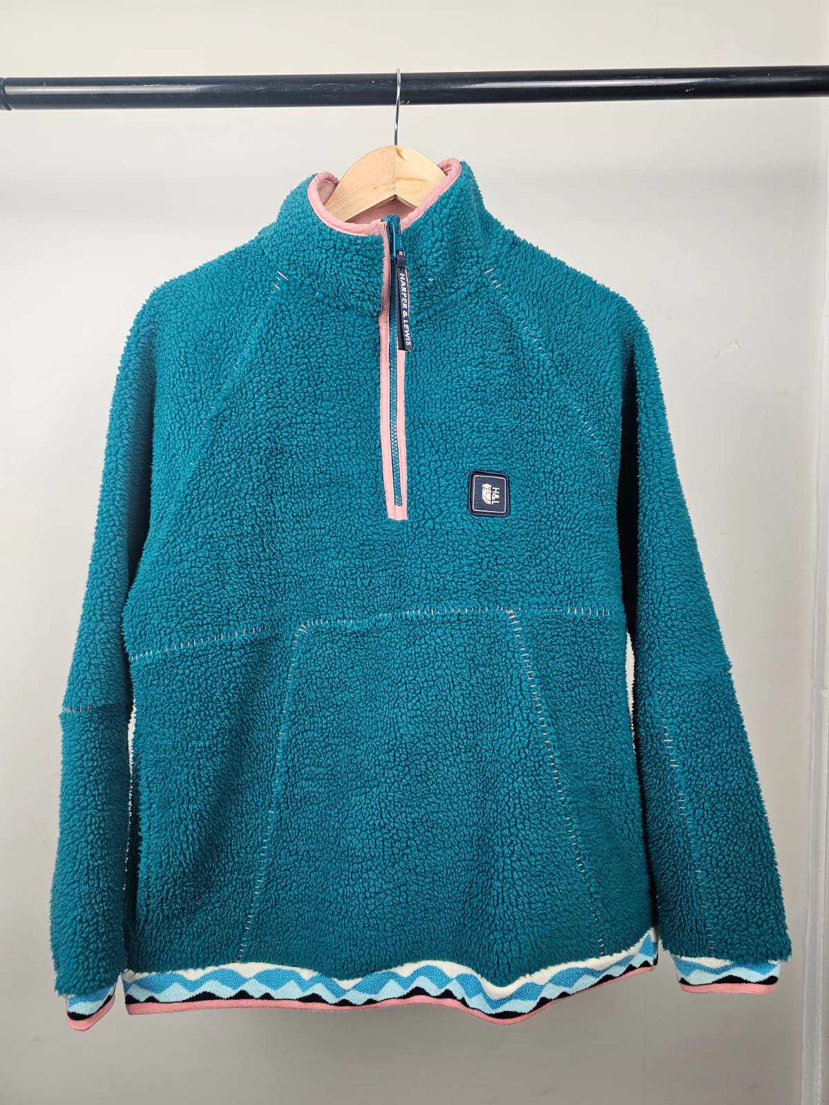 Harper & Lewis Mens/Womens Unisex 1/4 Zip Pullover Sherpa Fleece Jumper -S/Small