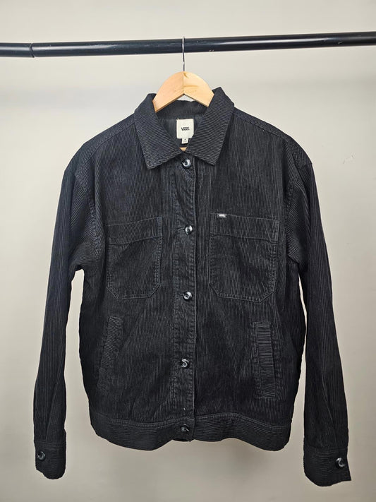 VANS Womens Button Up Chore Style Summit Corduroy Jacket - M/Medium - Black