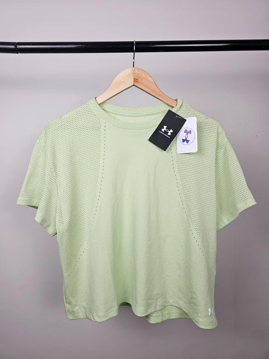 Under Armour Womens Activewear Short Sleeve Cropped Top T-Shirt - M/Medium