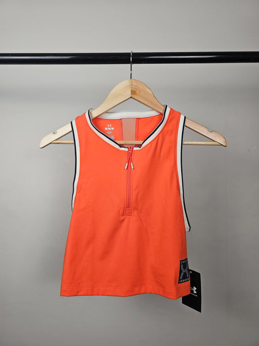 Womens Under Armour 1/2 Zip Activewear Running Casual Tank Top - M/Medium