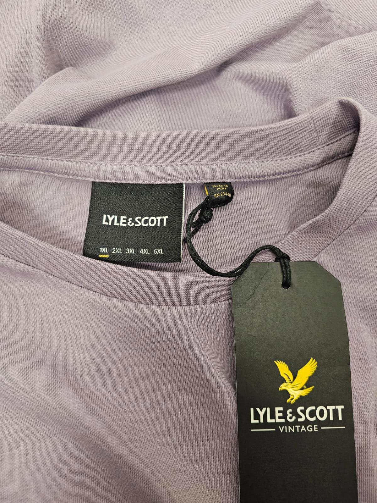 Lyle & Scott Mens Casual Short Sleeve Top T-Shirt - XL - Lilac