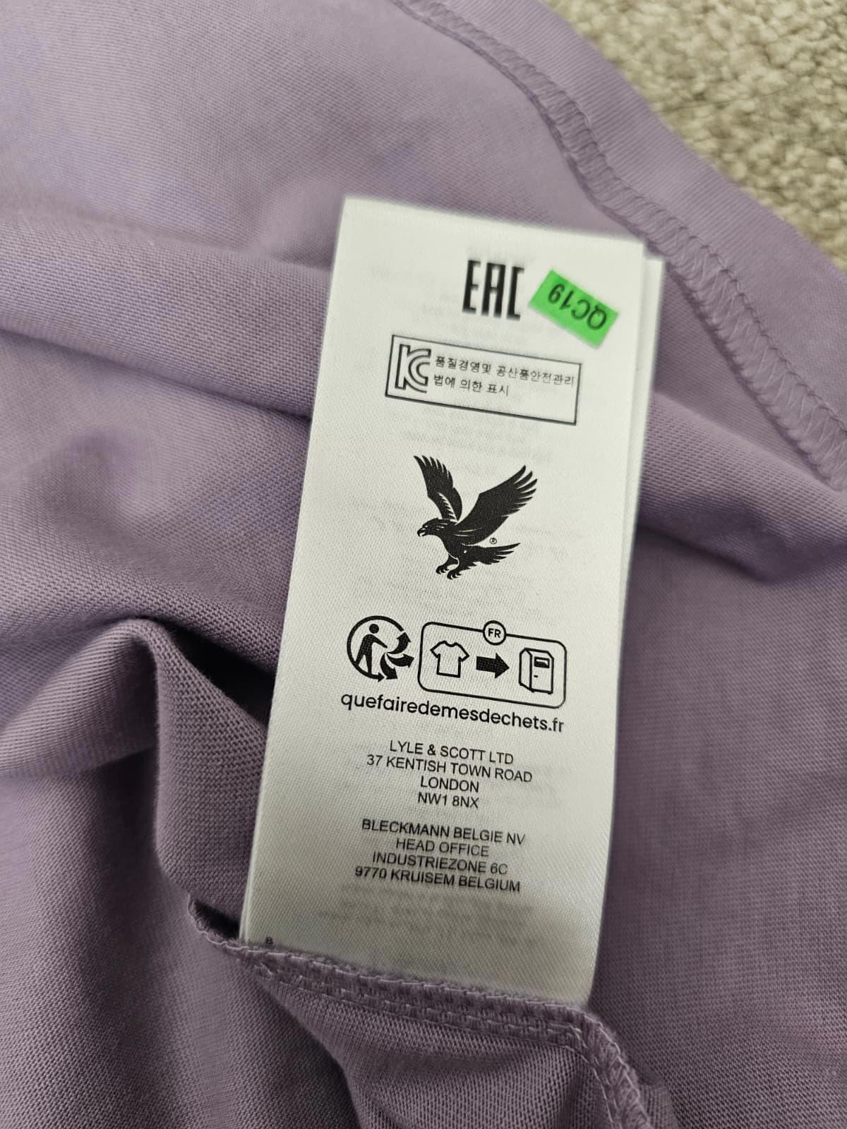 Lyle & Scott Mens Casual Short Sleeve Top T-Shirt - XL - Lilac