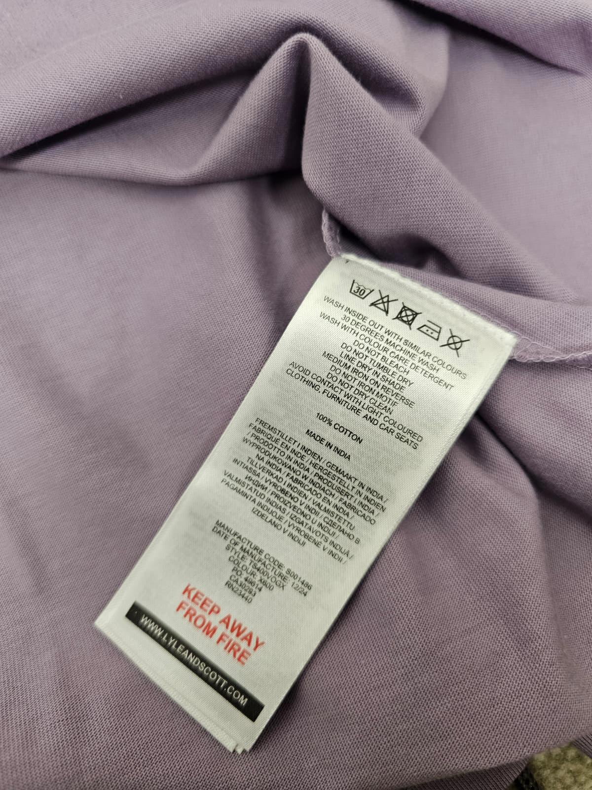 Lyle & Scott Mens Casual Short Sleeve Top T-Shirt - XL - Lilac