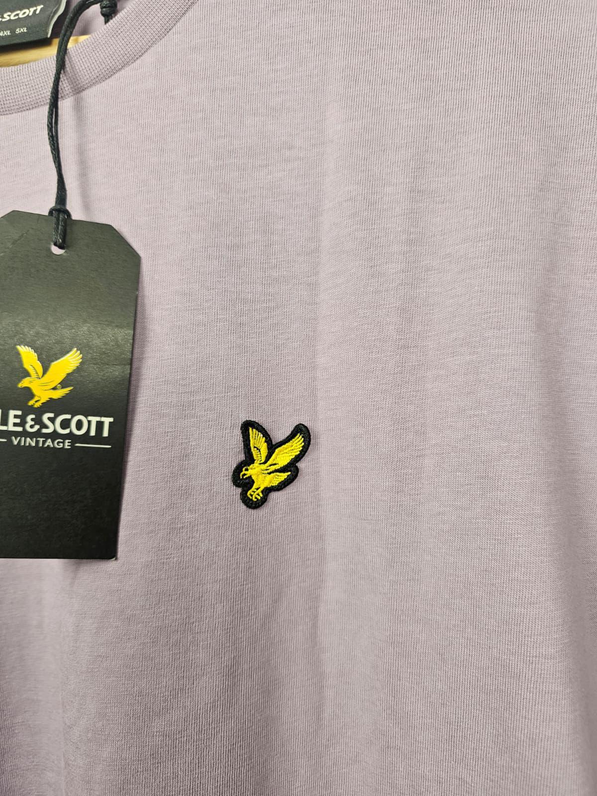 Lyle & Scott Mens Casual Short Sleeve Top T-Shirt - XL - Lilac