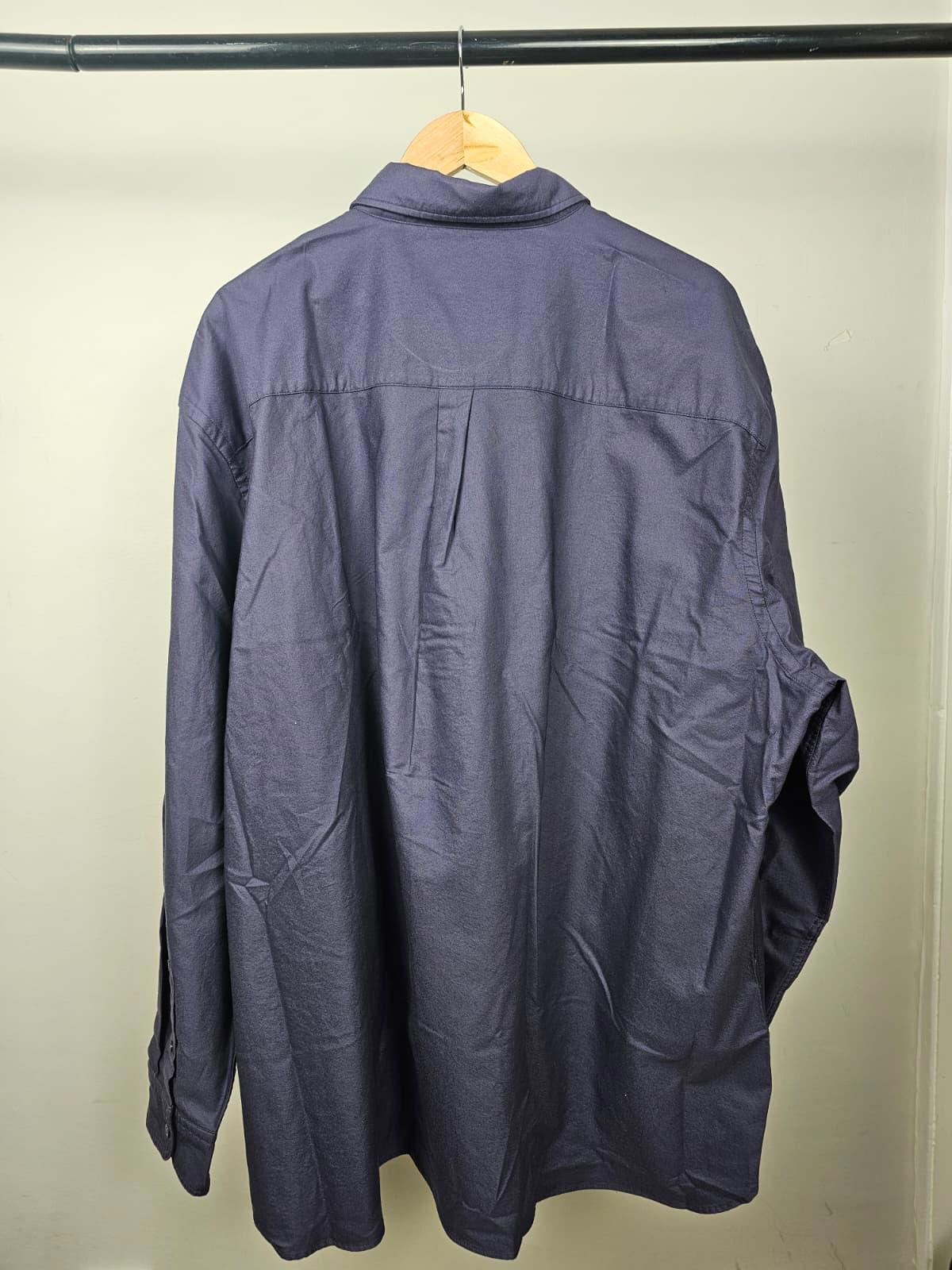 Lyle & Scott Mens Oxford Style Long Sleeve Button Up Shirt - XXXL- Dark Purple