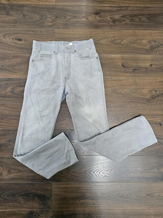 Levi's Mens Y2K Grey Jeans Straight Leg Fit - W31/31L Denim Trousers Bottoms