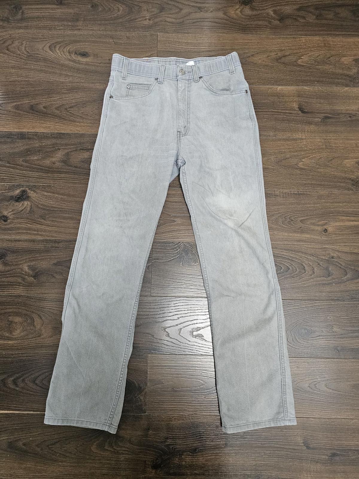 Levi's Mens Y2K Grey Jeans Straight Leg Fit - W31/31L Denim Trousers Bottoms