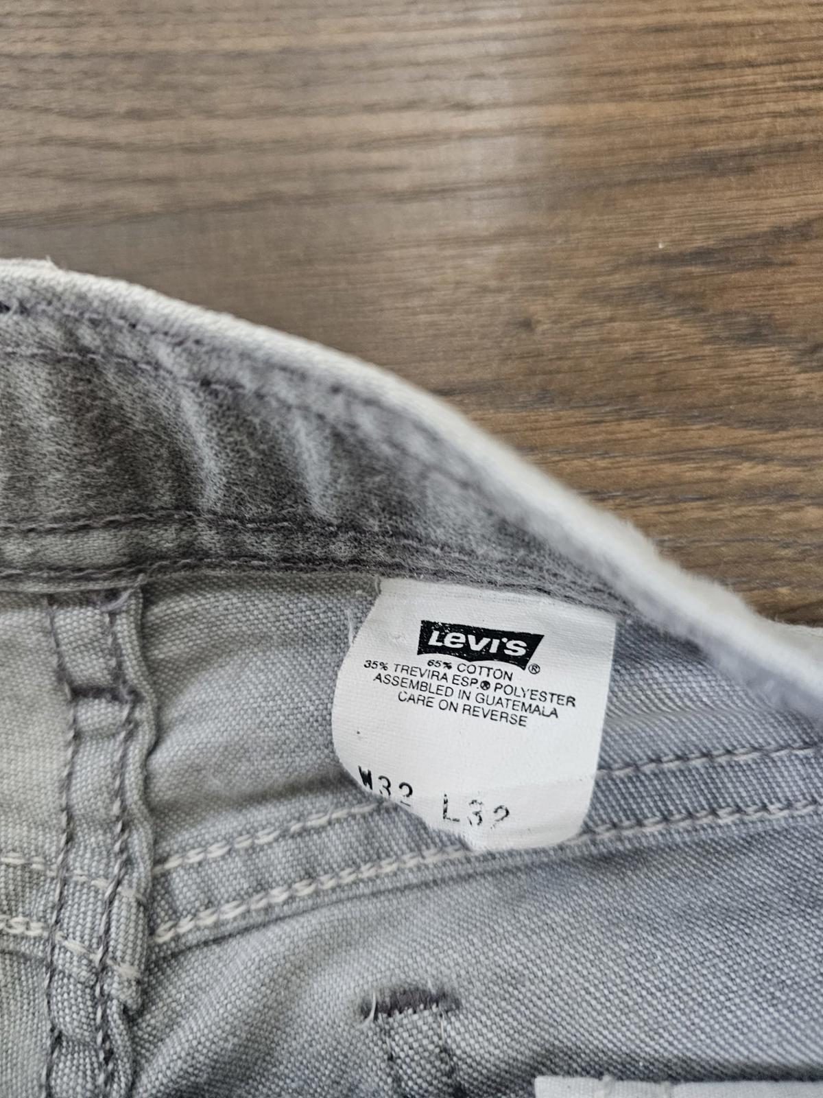 Levi's Mens Y2K Grey Jeans Straight Leg Fit - W31/31L Denim Trousers Bottoms