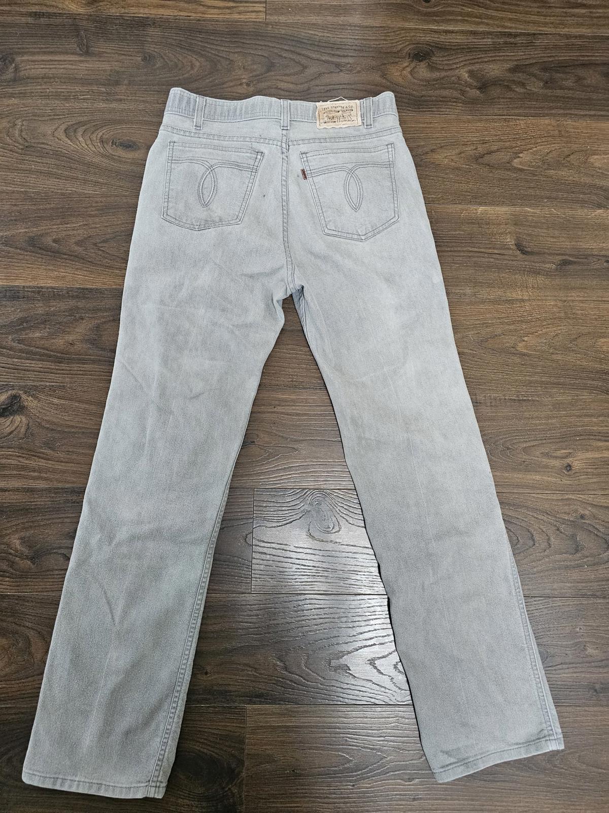 Levi's Mens Y2K Grey Jeans Straight Leg Fit - W31/31L Denim Trousers Bottoms