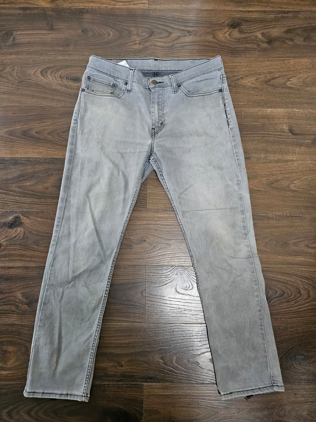 Levi's Mens Grey Jeans 511 Slim Fit - W32/28L Denim Trousers Bottoms