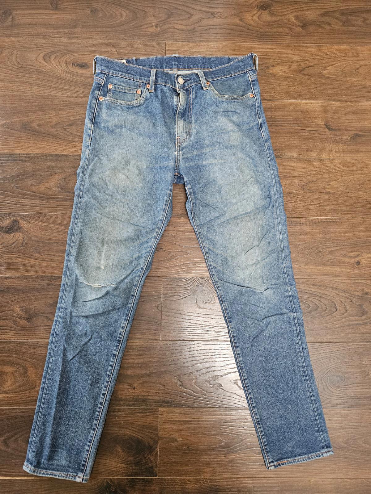 Levi's Mens Blue Ripped Jeans 510 Skinny Fit - W32/32L Denim Trousers Bottoms