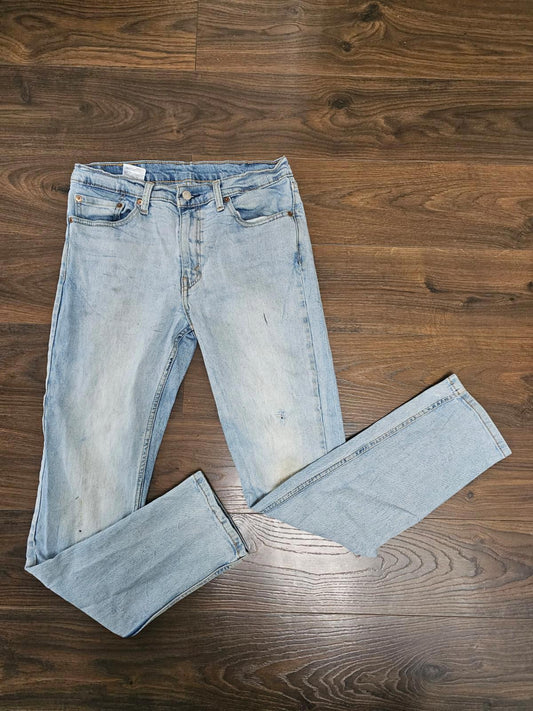 Levi's Mens Blue Jeans 511 Slim Fit - W32/31L Denim Workwear Grunge