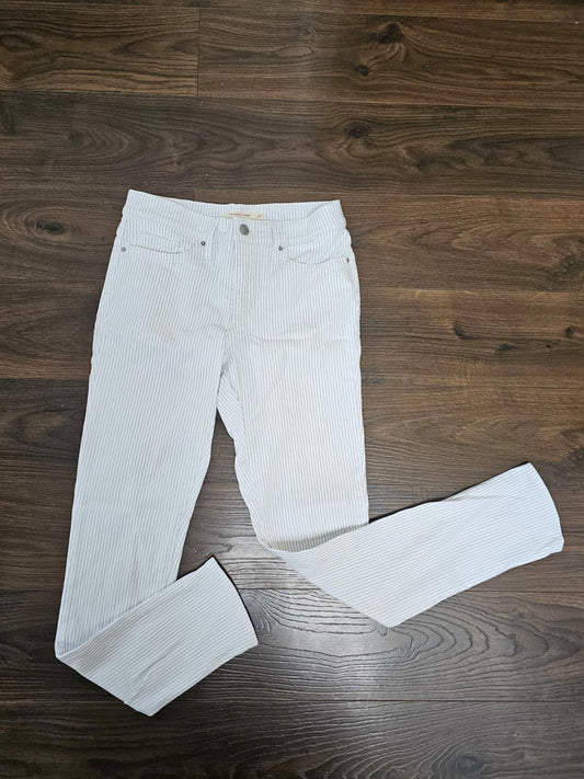 Levi's Womens White Pin Striped Jeans 311 Shaping Skinny Fit - W28/30L Denim