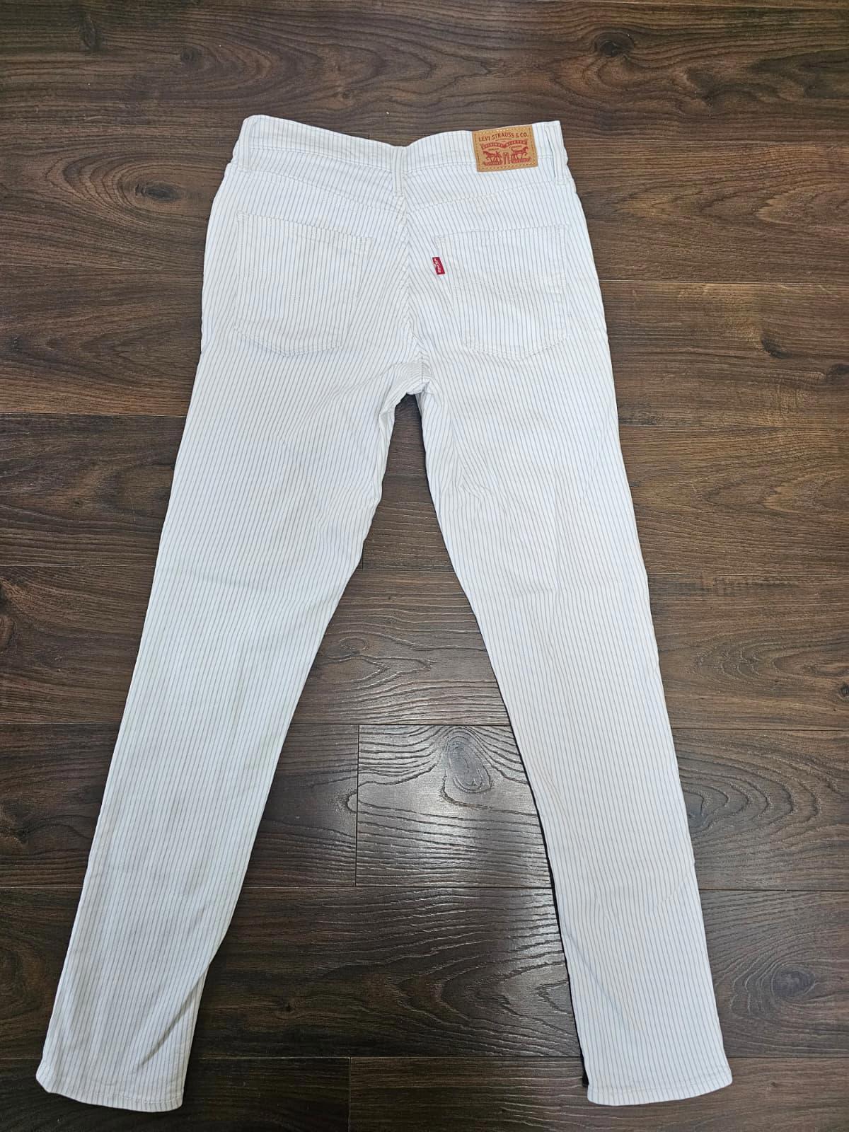 Levi's Womens White Pin Striped Jeans 311 Shaping Skinny Fit - W28/30L Denim