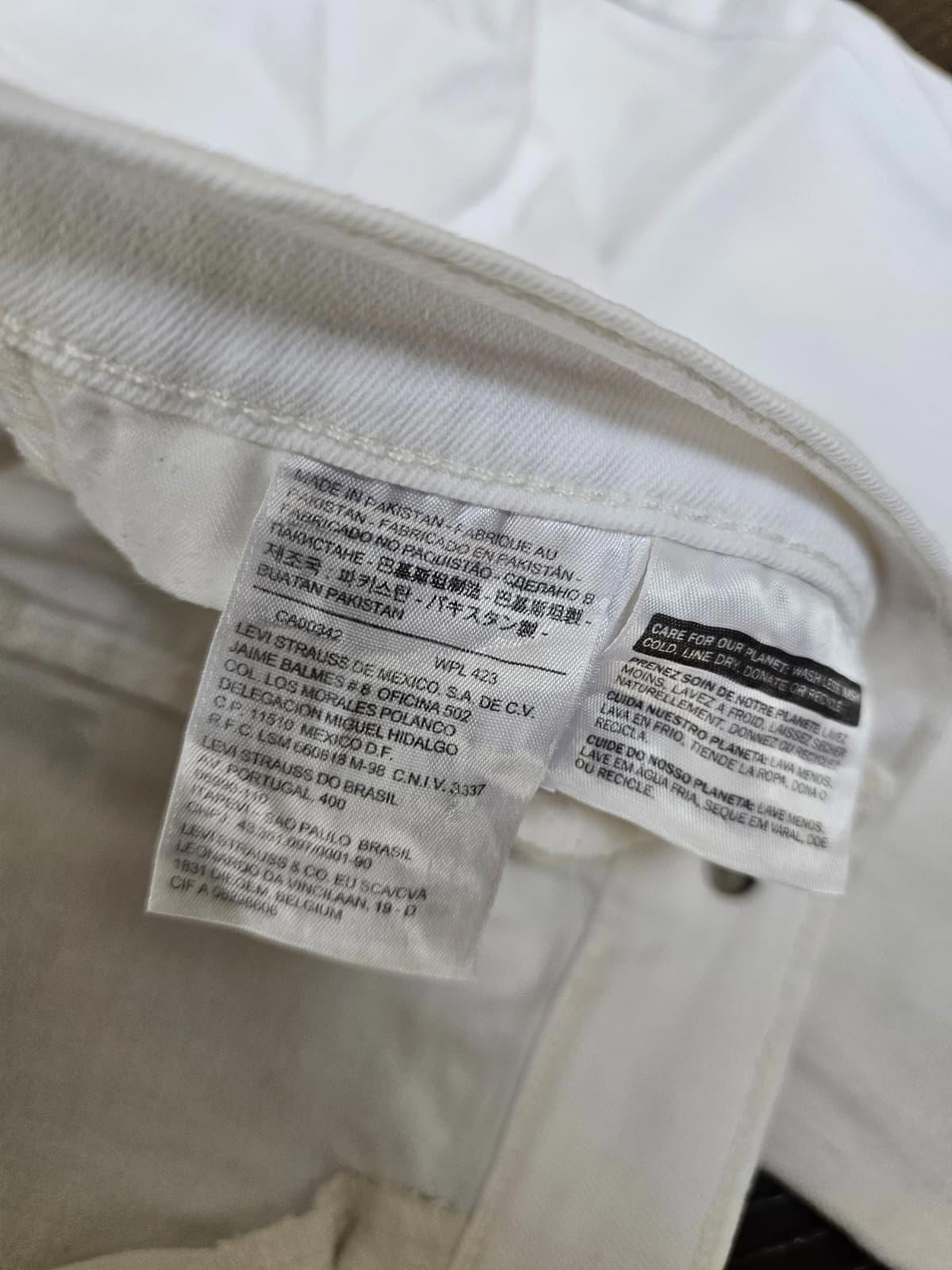 Levi's Womens White Jeans 505 Straight Leg Fit - W32/30L Denim Trousers Bottoms