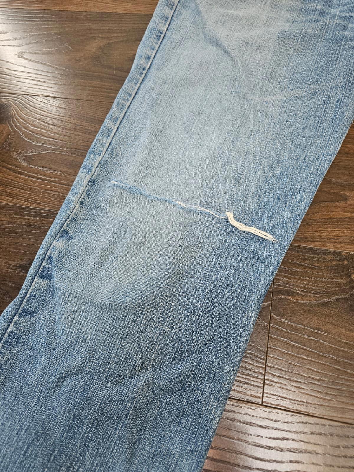 Levi's Mens Y2K Blue Ripped Jeans 528 Straight Fit - W36/34L Denim Trousers Bottoms