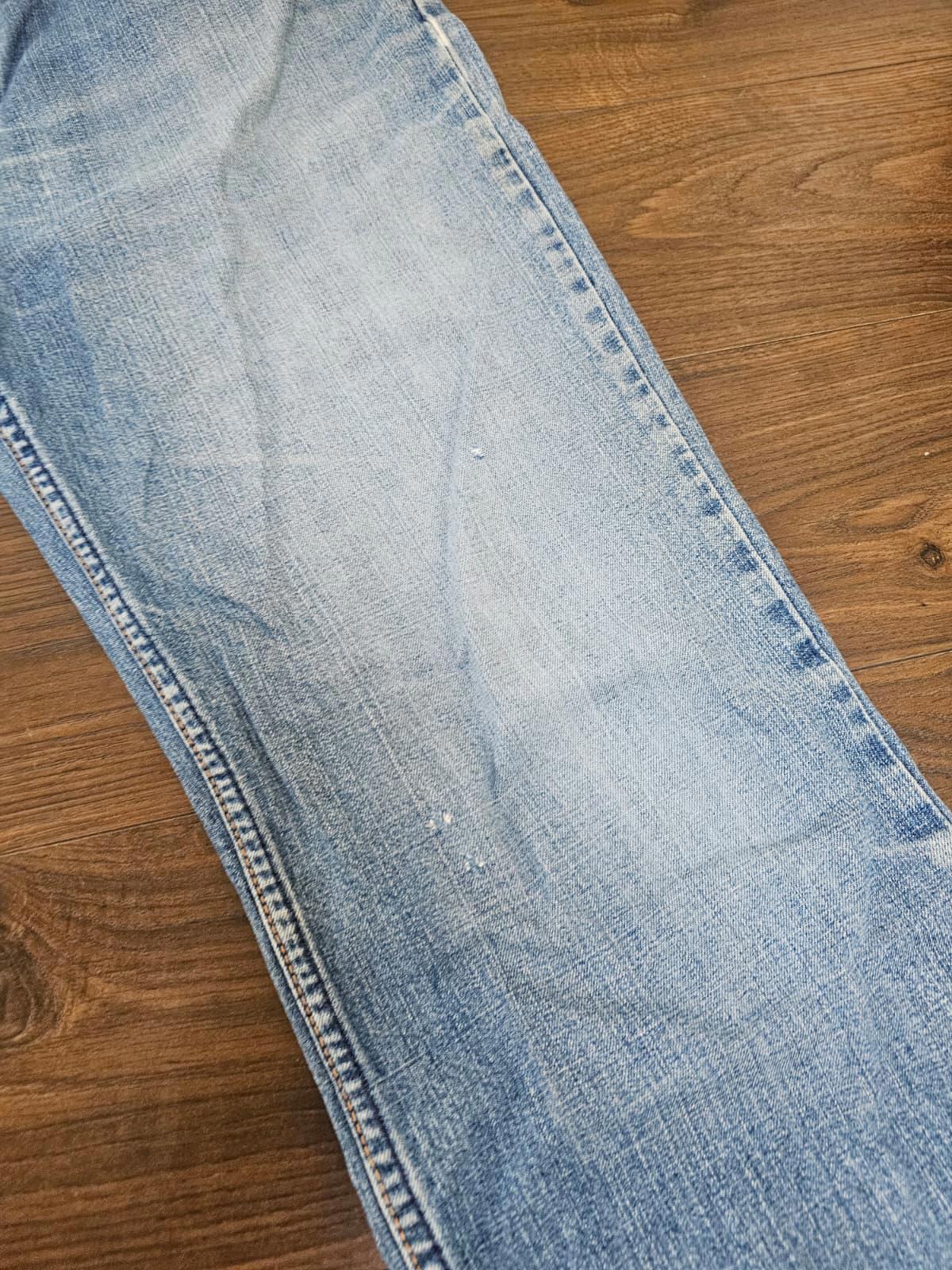 Levi's Mens Y2K Blue Ripped Jeans 528 Straight Fit - W36/34L Denim Trousers Bottoms