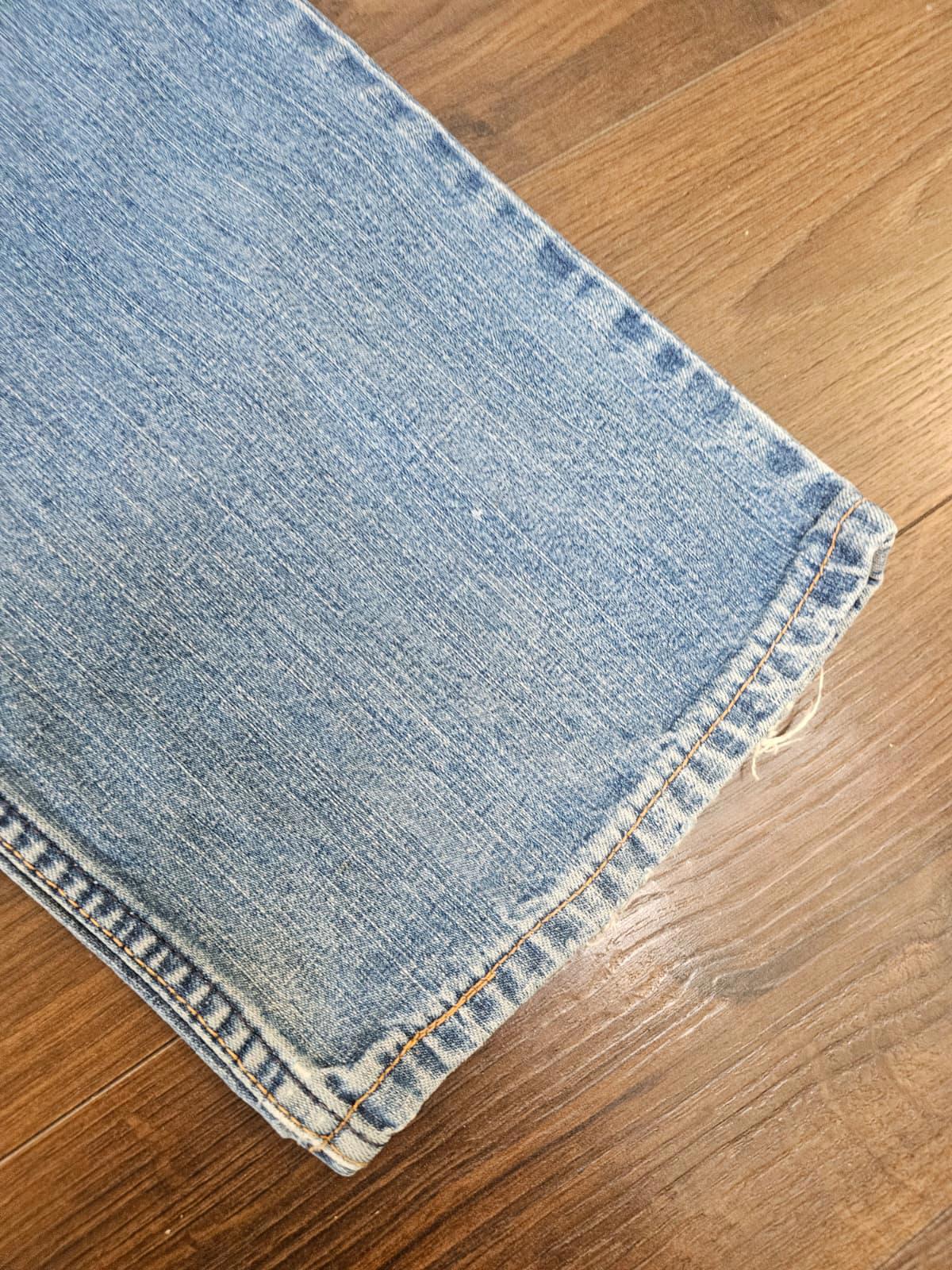 Levi's Mens Y2K Blue Ripped Jeans 528 Straight Fit - W36/34L Denim Trousers Bottoms