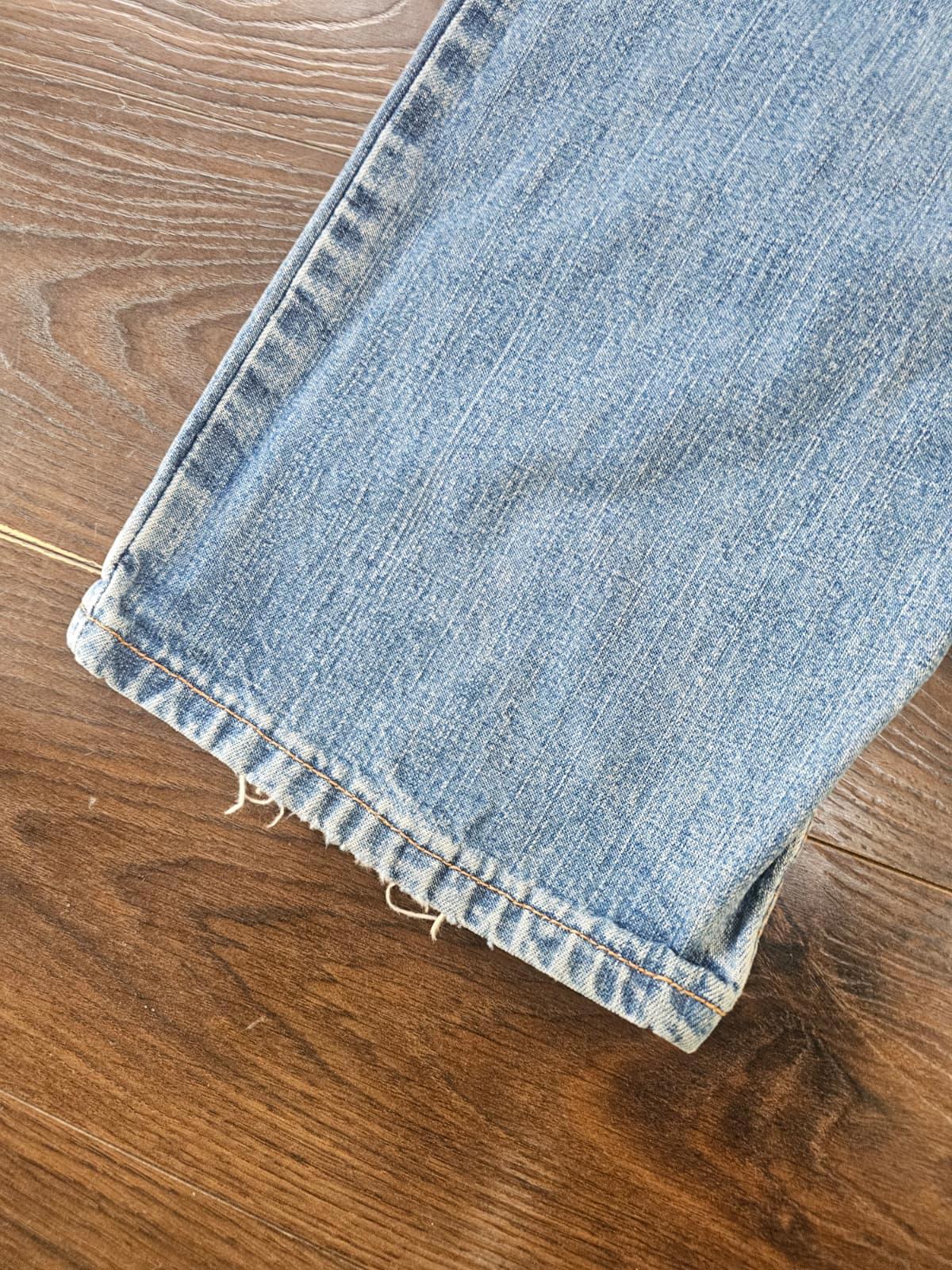 Levi's Mens Y2K Blue Ripped Jeans 528 Straight Fit - W36/34L Denim Trousers Bottoms