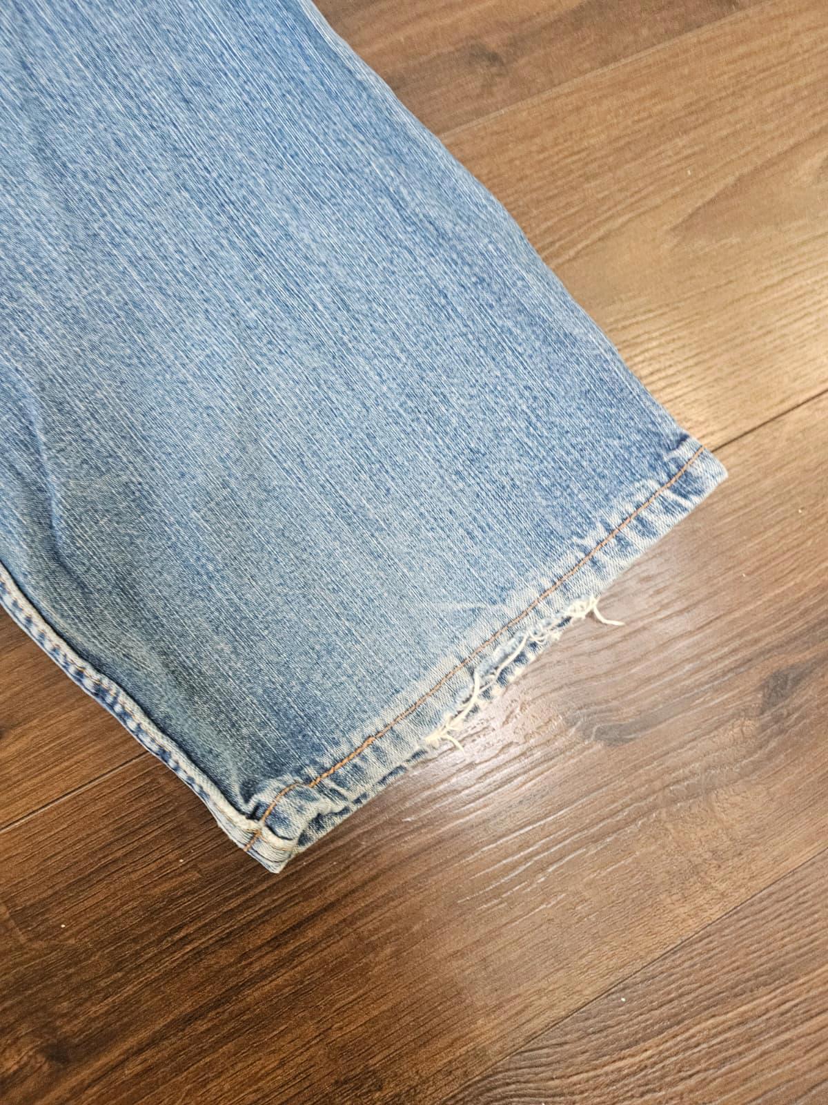 Levi's Mens Y2K Blue Ripped Jeans 528 Straight Fit - W36/34L Denim Trousers Bottoms