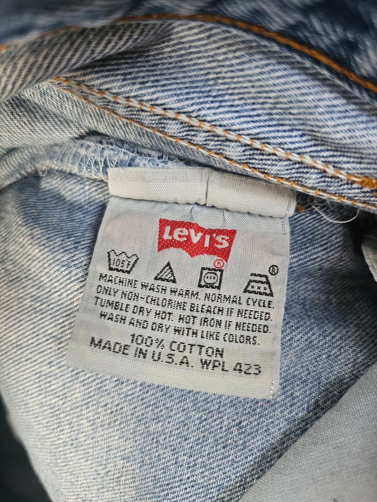 Levi's Mens Vintage 1990's Blue Jeans 501 Straight Fit - W37/29L Denim