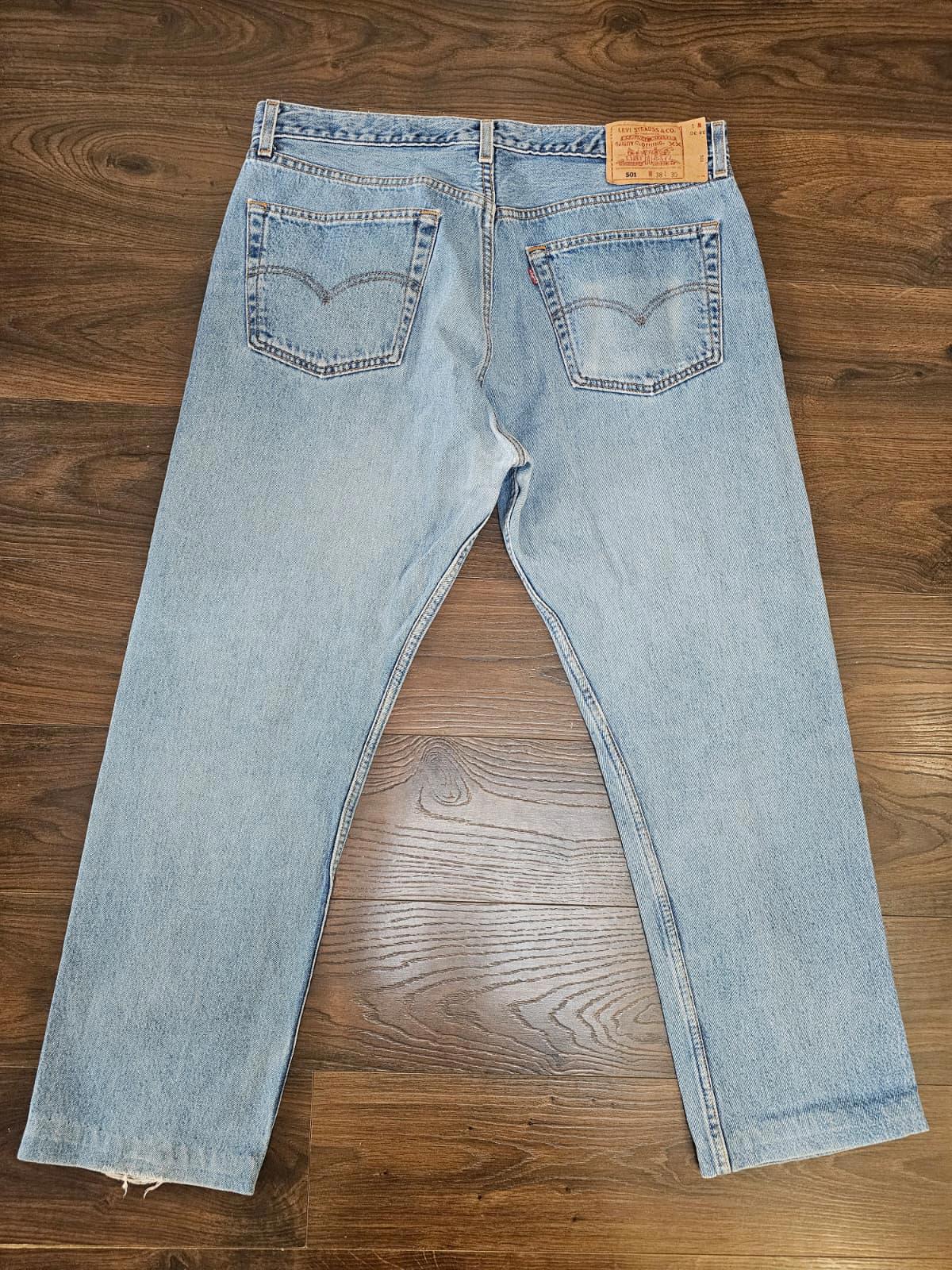 Levi's Mens Vintage 1990's Blue Jeans 501 Straight Fit - W37/29L Denim