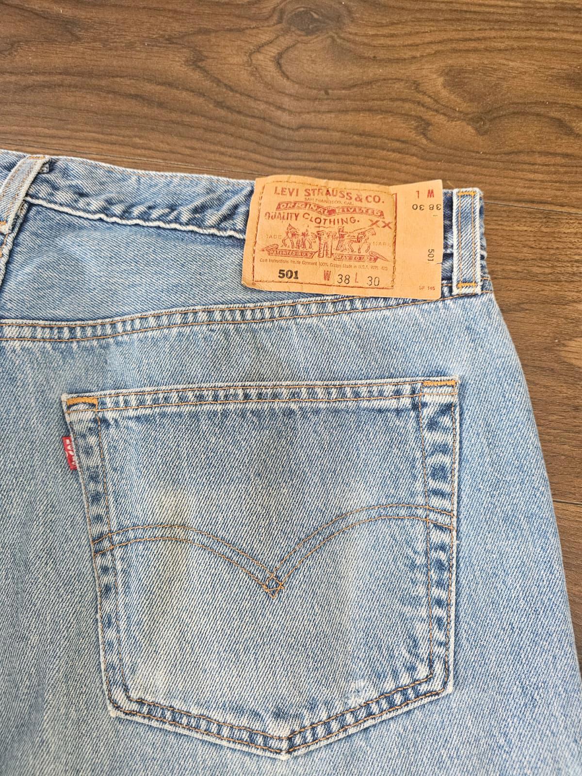Levi's Mens Vintage 1990's Blue Jeans 501 Straight Fit - W37/29L Denim