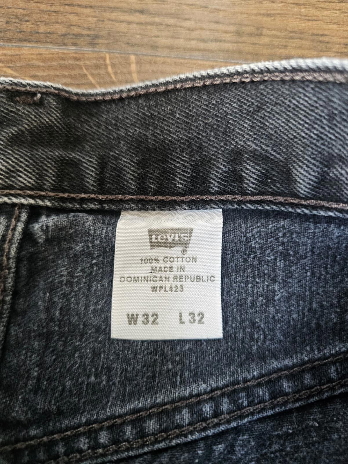 Levi's Mens Black Denim Jean Shorts/Jorts 501 Straight Fit - W30/10L