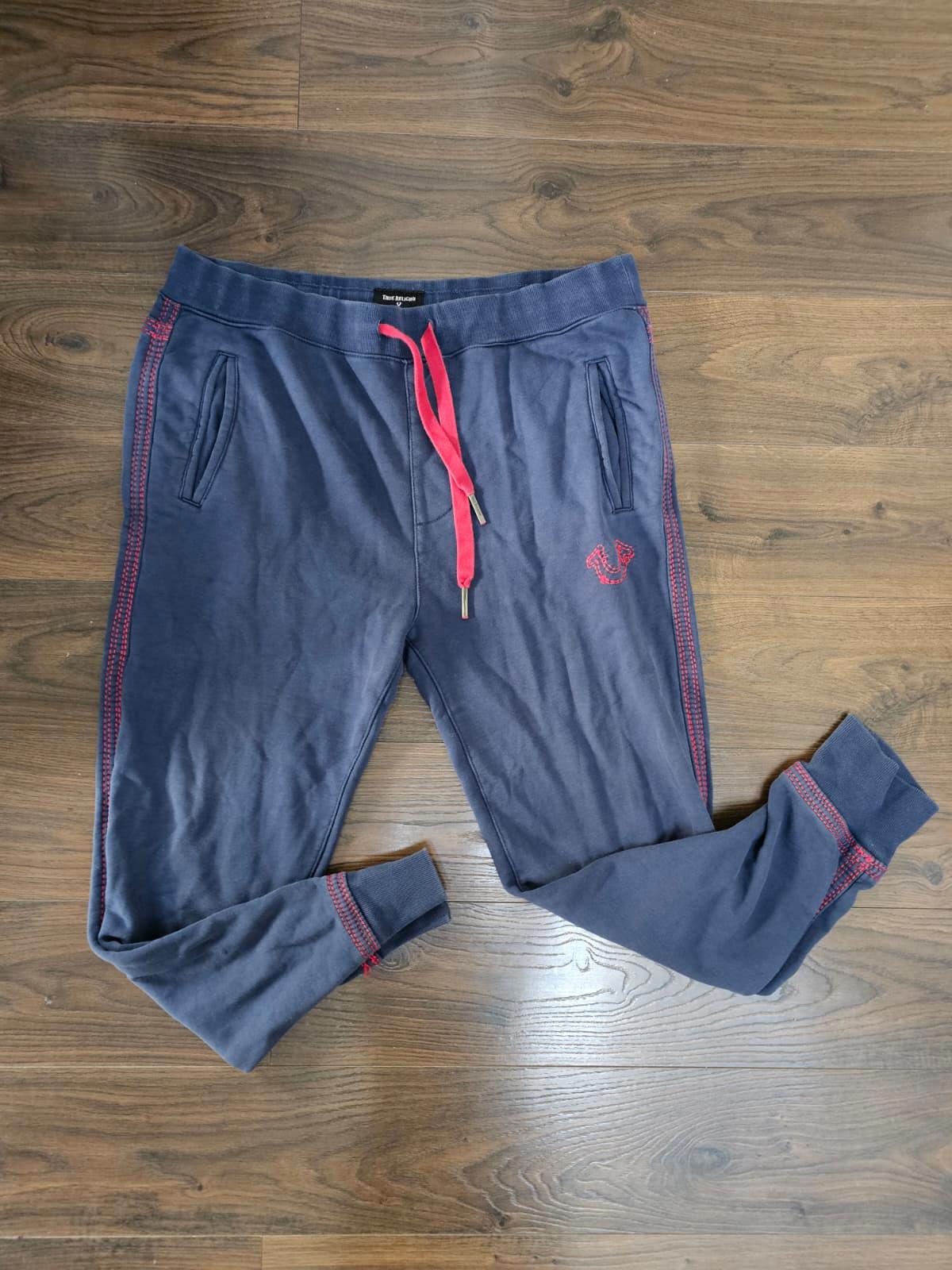 True Religion Sweat Pants/Joggers/Jogging Bottoms - XL/Extra Large - Navy/Red