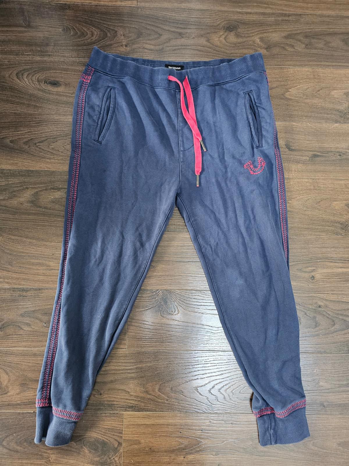 True Religion Sweat Pants/Joggers/Jogging Bottoms - XL/Extra Large - Navy/Red