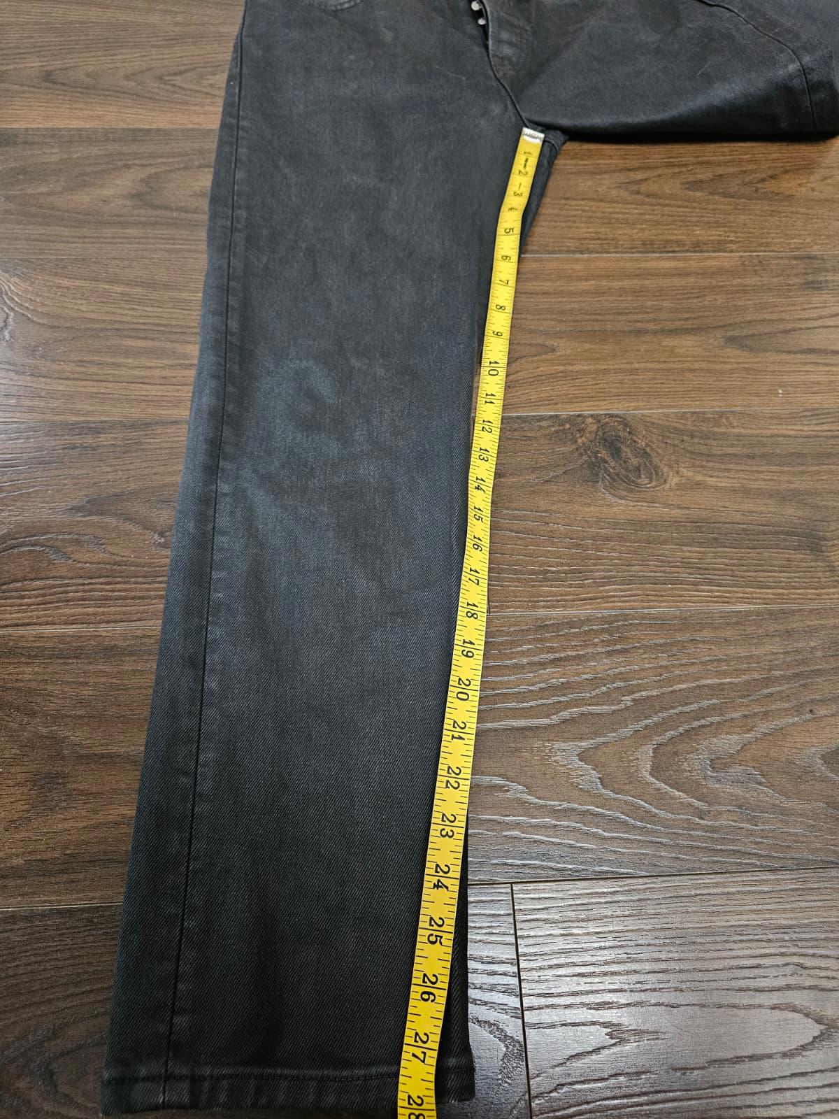 Levi's Mens Black Wax Coated 501 Straight Fit - W30/28L Denim Trousers Bottoms