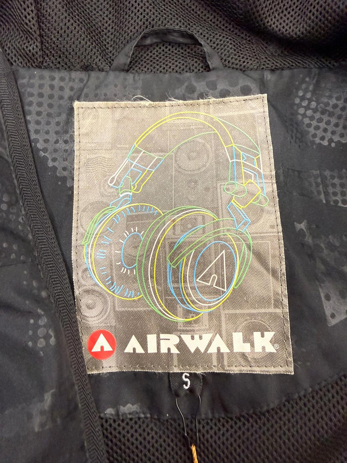 Airwalk Mens Vintage Full Zip Hooded Windbreaker Jacket - S/Small - Y2K/2000s