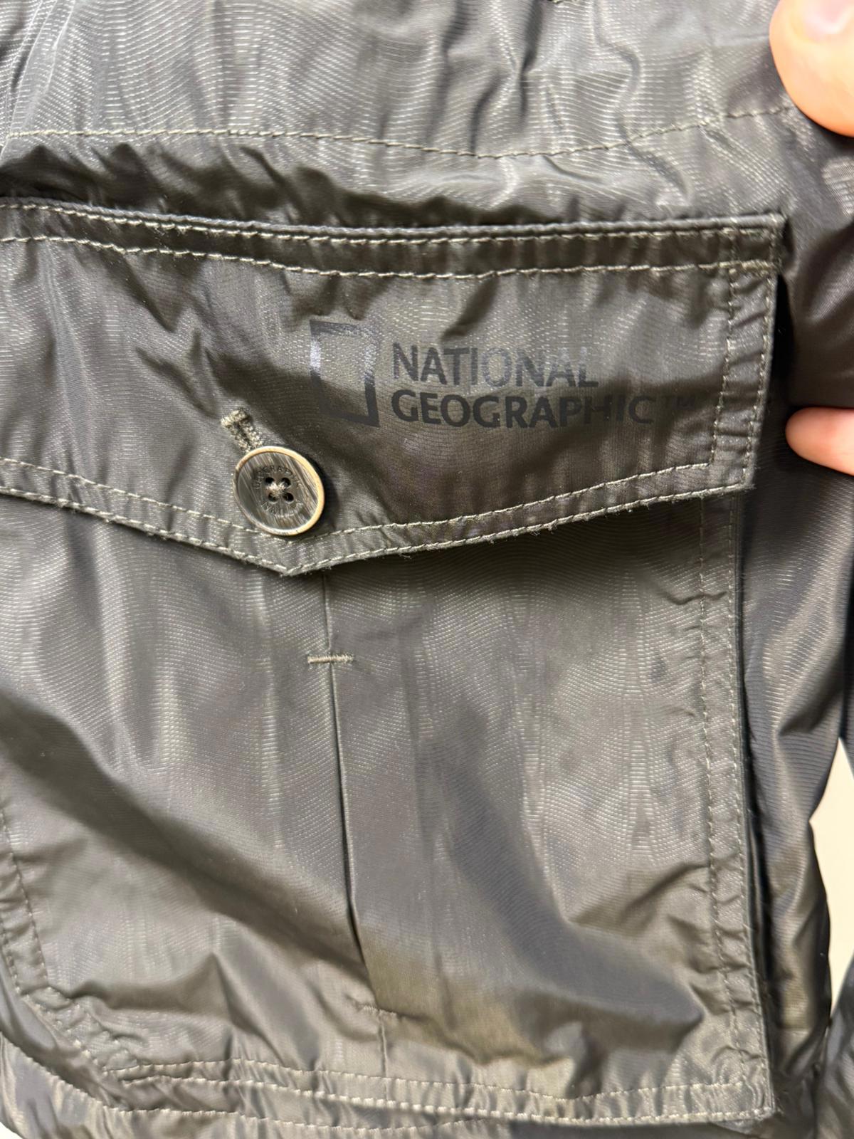 National Geographic Mens Full Zip Hooded Outdoor Wind/Rain Jacket - L/Large
