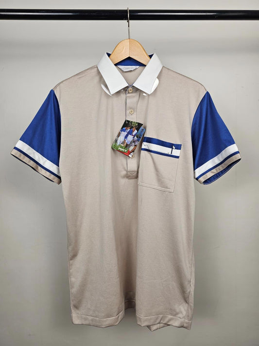 Gabicci Vintage Retro 80's Mens Embroidered golf Polo Shirt - NWT - L/large