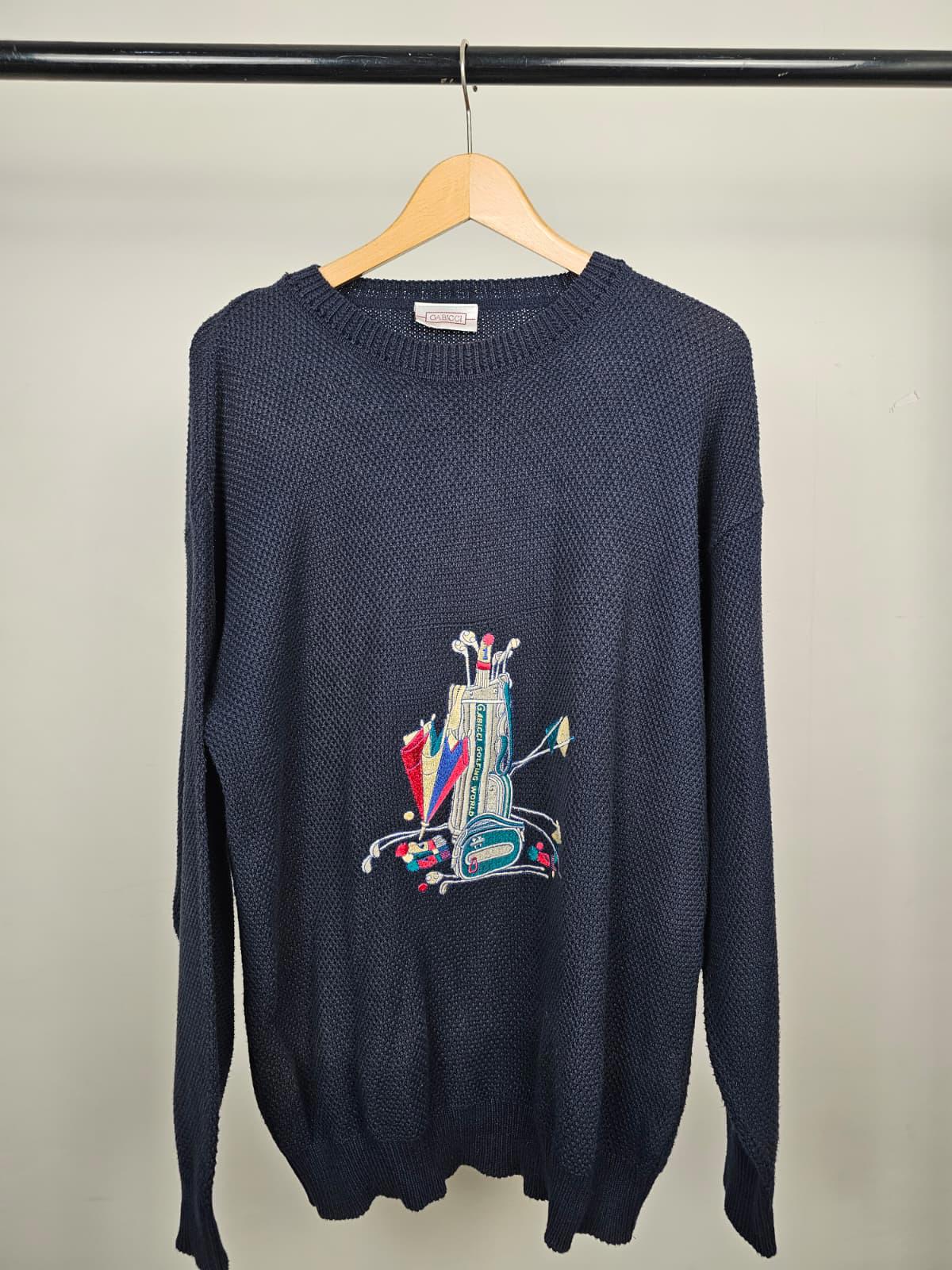 Gabicci Mens Vintage 'Made In England' Knitted Pullover Golf Style Jumper -M