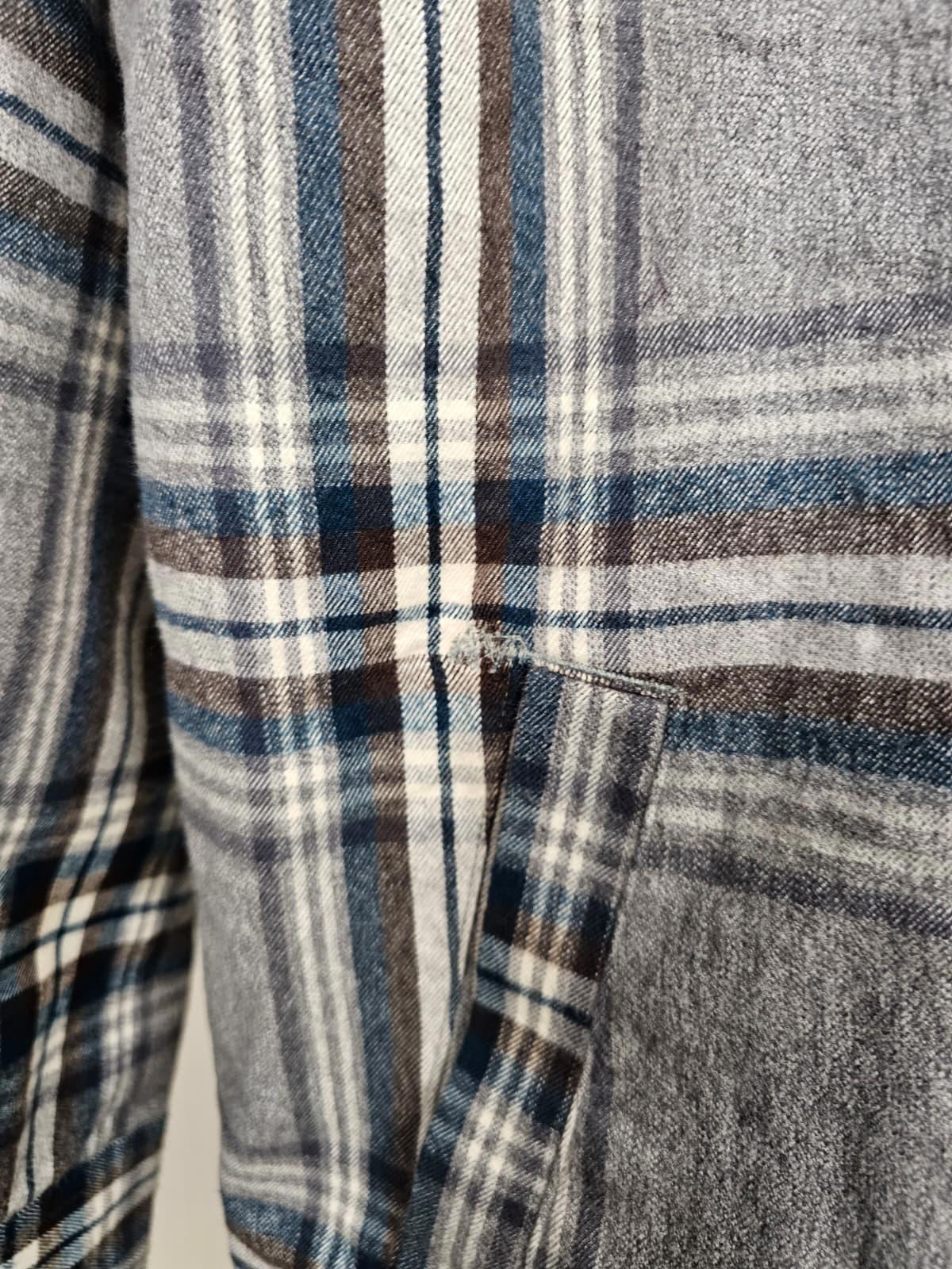 Carharrt Checkered Sherpa Fleece Lined Button Up Shacket/Jacket - M/Medium L/Large - Grey