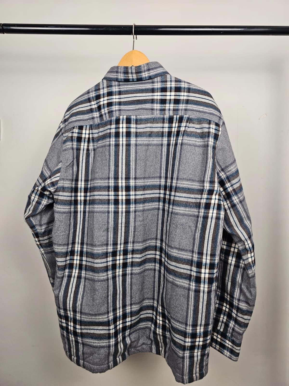 Carharrt Checkered Sherpa Fleece Lined Button Up Shacket/Jacket - M/Medium L/Large - Grey
