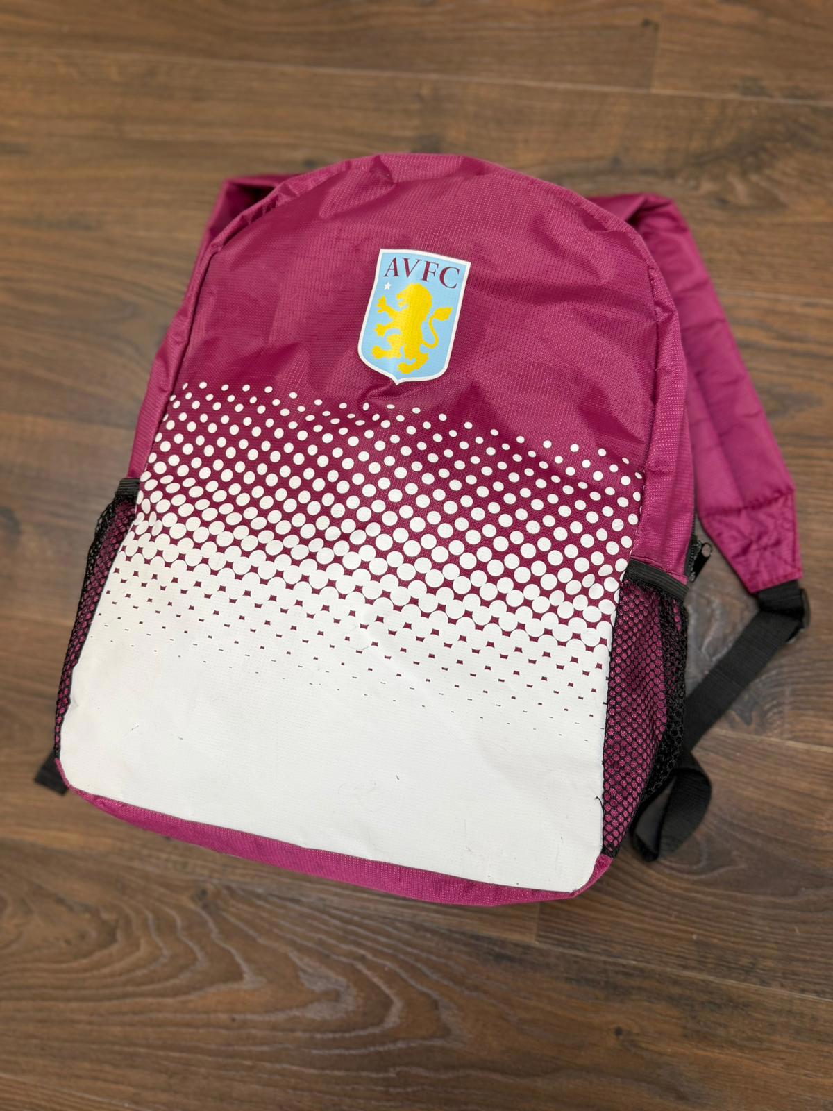 Aston Villa FC Aston Villa Football Fade Design Backpack/Rucksack - Unisex