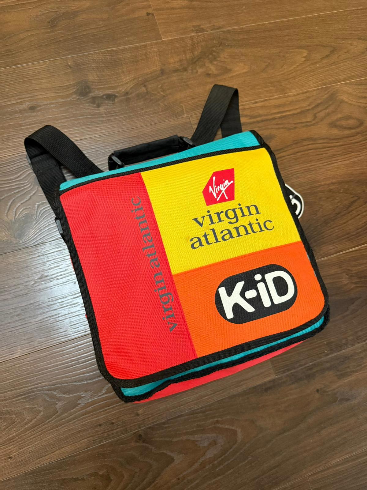 Virgin Atlantic K-ID Y2K 2000's Small Satchel Style Back Pack Ruck Sack - Small