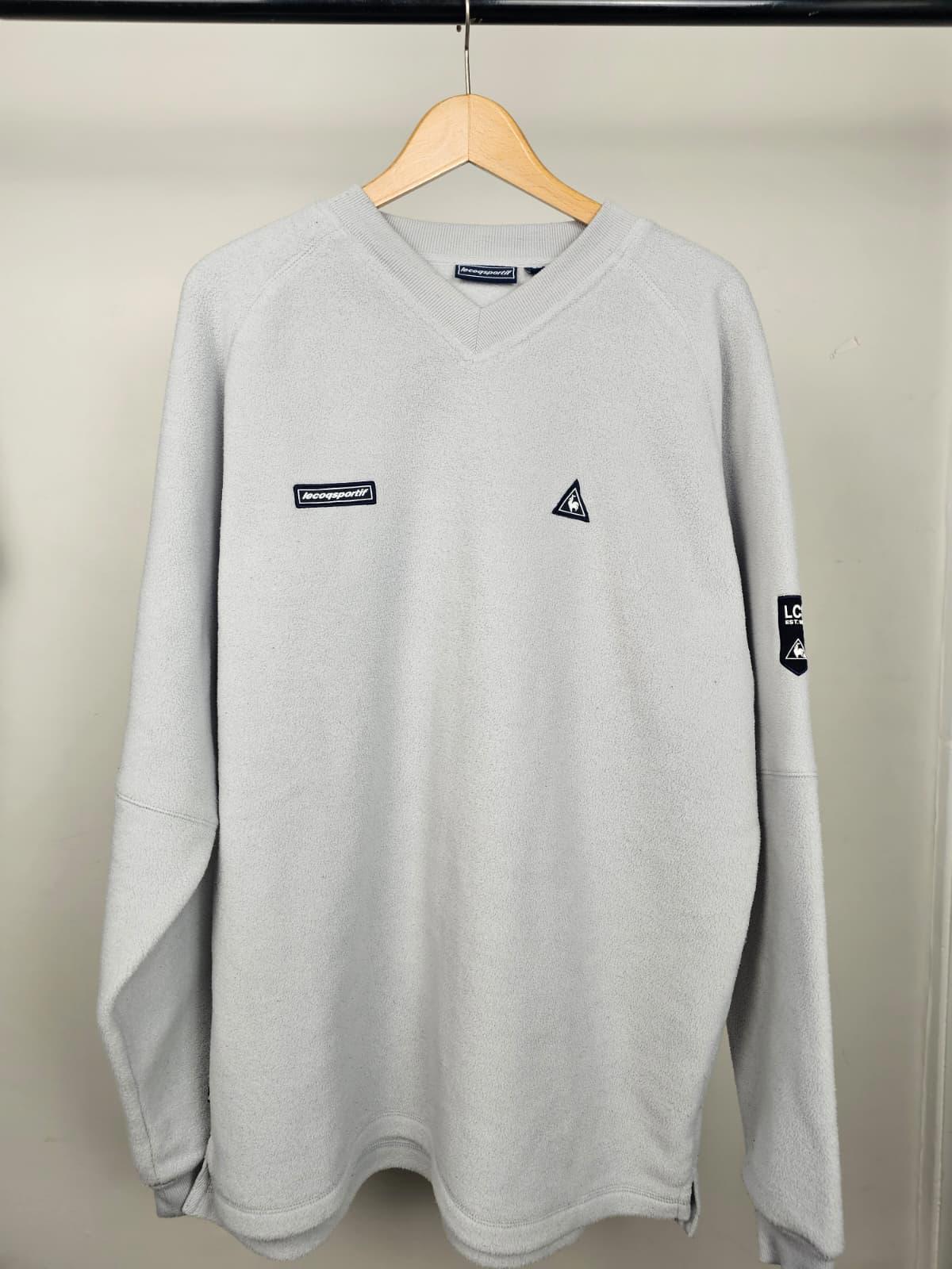 Le Coq Sportif Mens V Neck Pullover Fleece Jumper/Sweatshirt - L/Large