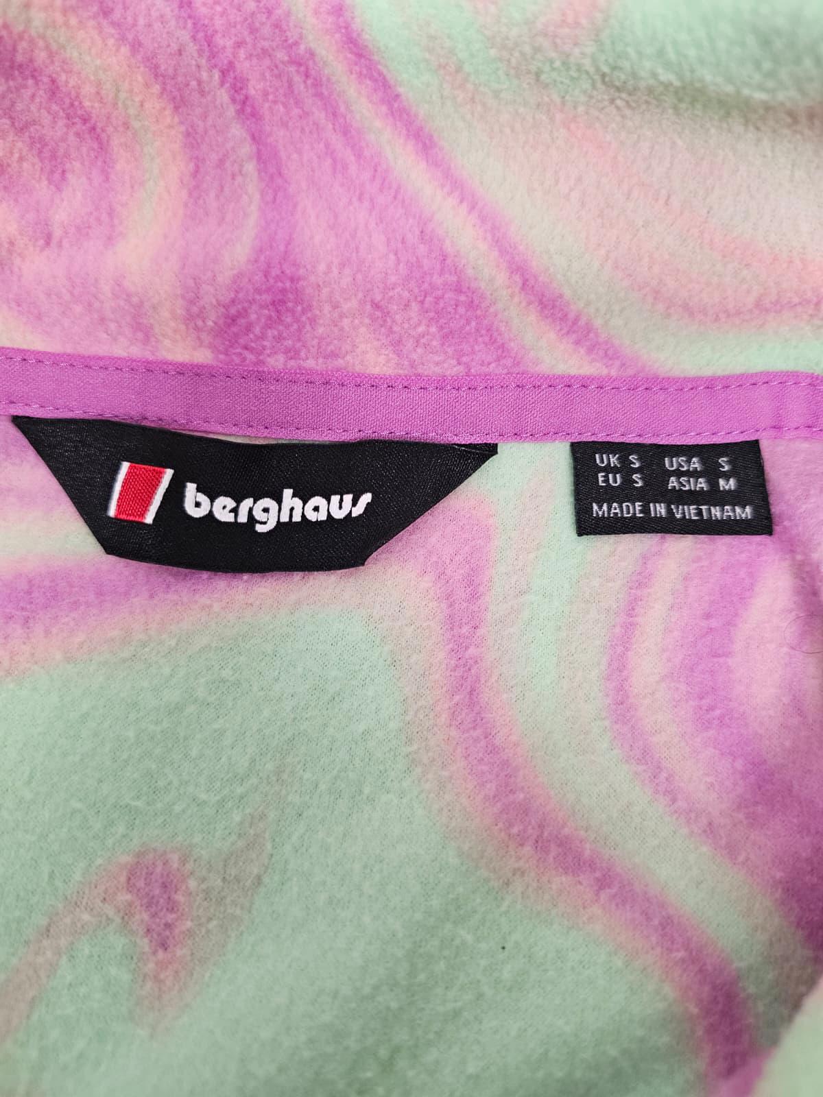 Berghaus Unisex 1/2 Zip Pullover Fleece Jumper - S/Small - Lilac/Mint