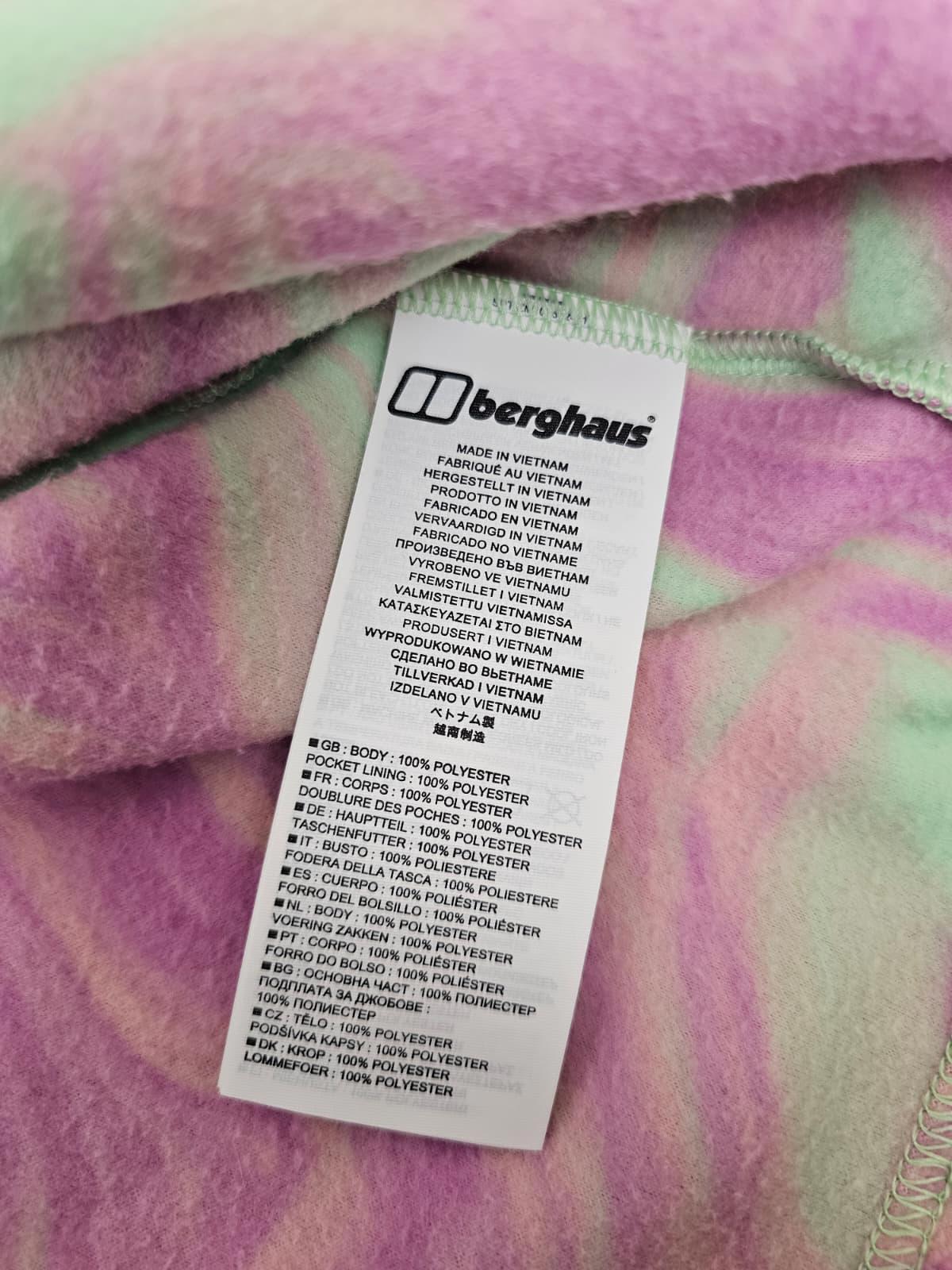 Berghaus Unisex 1/2 Zip Pullover Fleece Jumper - S/Small - Lilac/Mint
