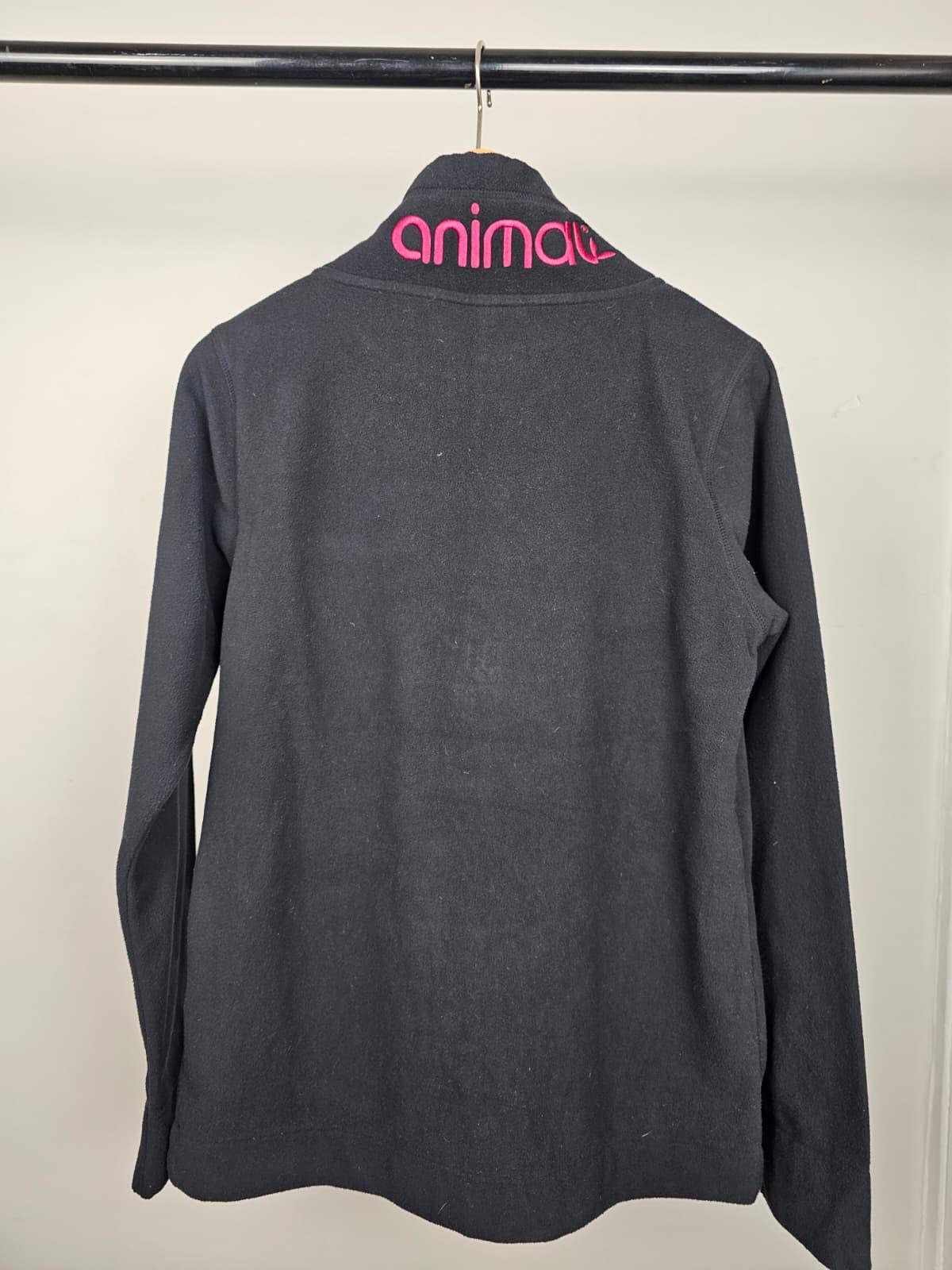 Animal Womens Y2K 2000's Cowl Neck Pullover Embroidered Fleece Jumper - UK 12