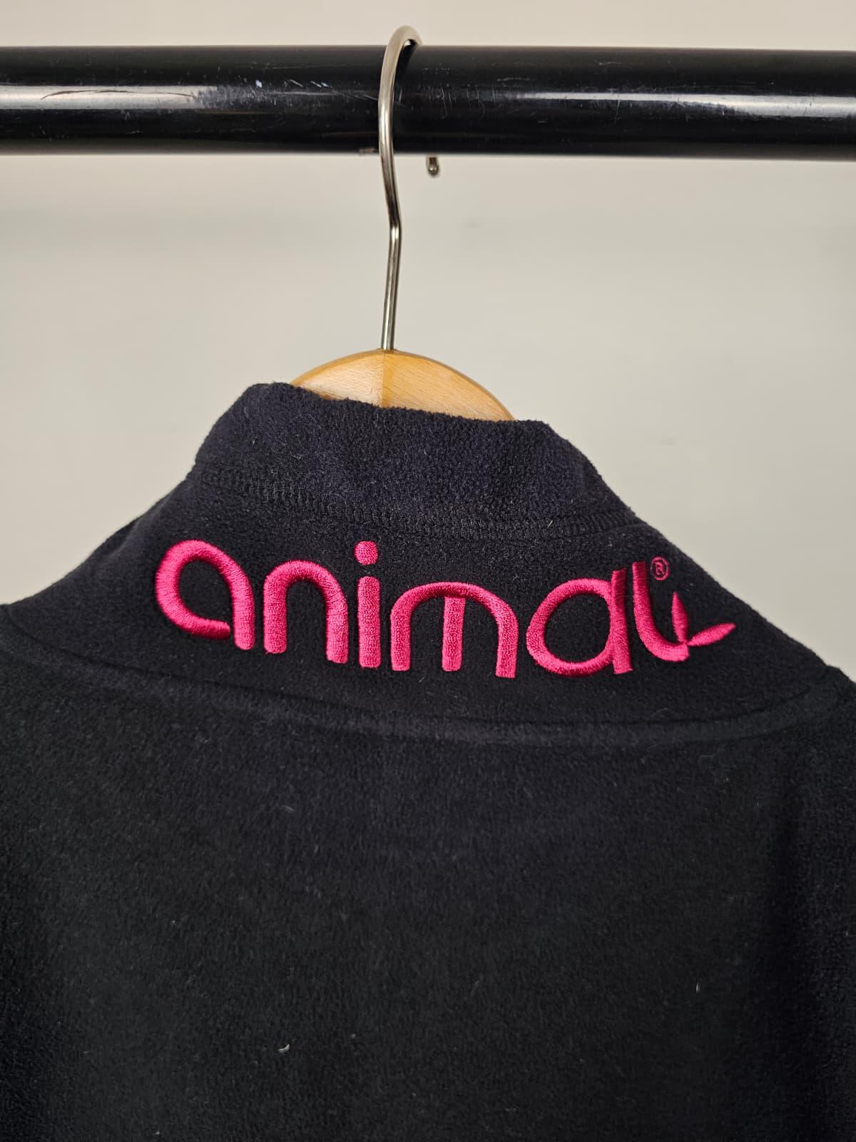 Animal Womens Y2K 2000's Cowl Neck Pullover Embroidered Fleece Jumper - UK 12