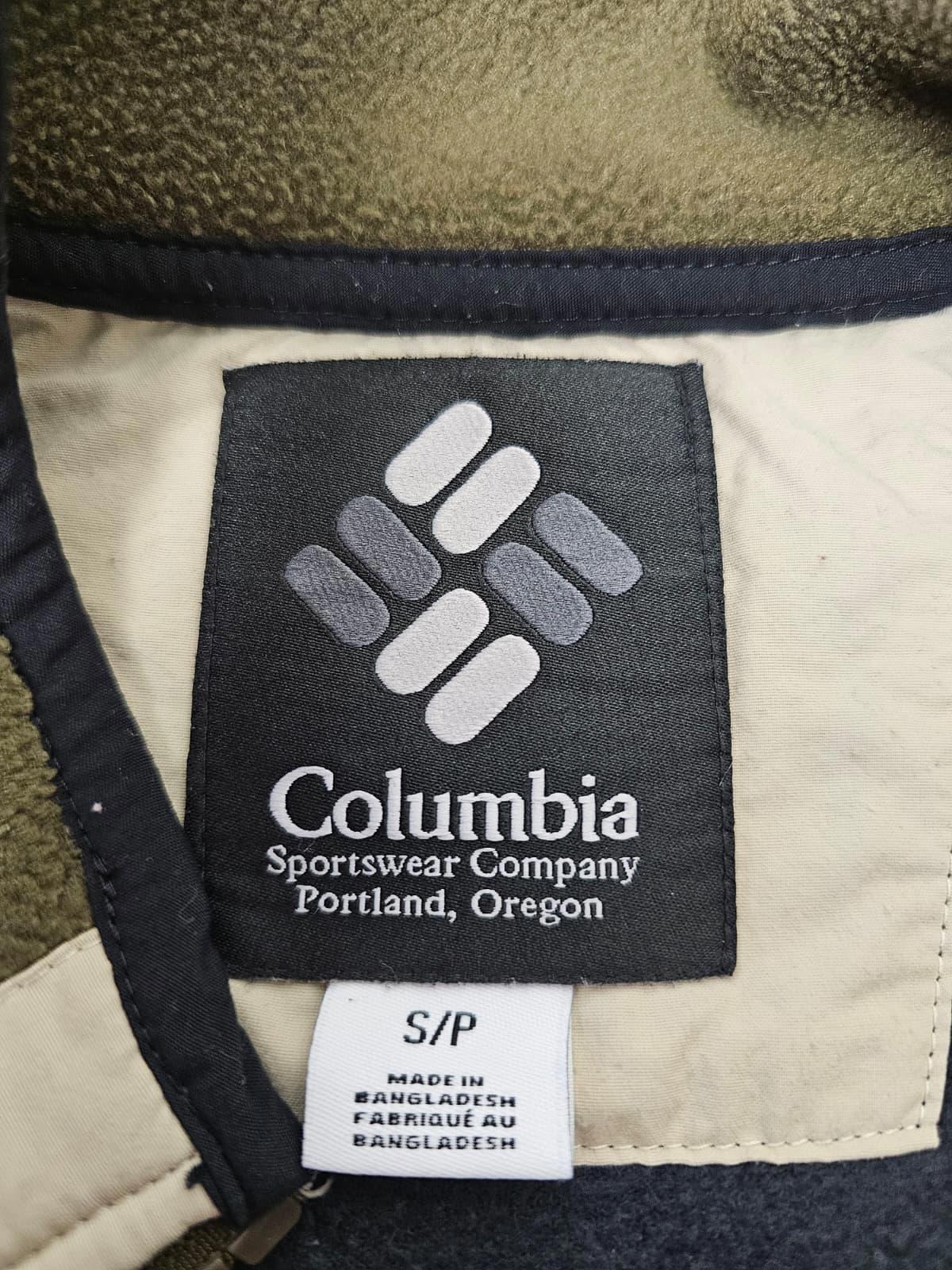 Columbia Mens Backbowl Full Zip Fleece Jacket - S/Small - Khaki/Black